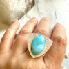 Larimar shield ring