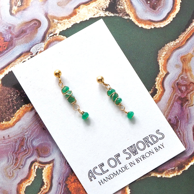 Emerald studs
